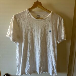 Polo by Ralph Lauren White Tee with Blue Logo
